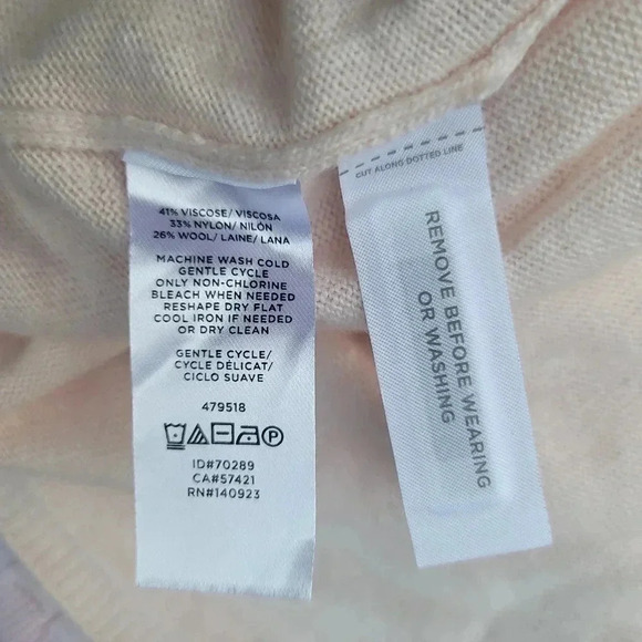 ANN TAYLOR LOFT WOMEN'S CARDIGAN BLUE LONG SLEEVE OPEN FRONT Wool Blend M - Picture 6 of 9